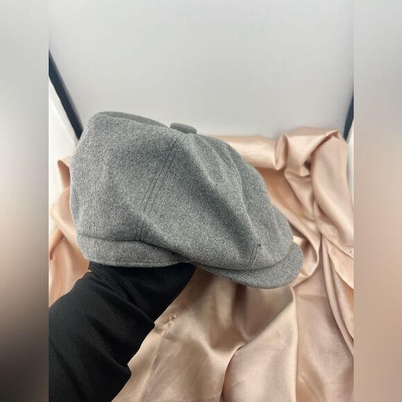 Classic Dark Grey Wool Newsboy Cap - Picture 6 of 8